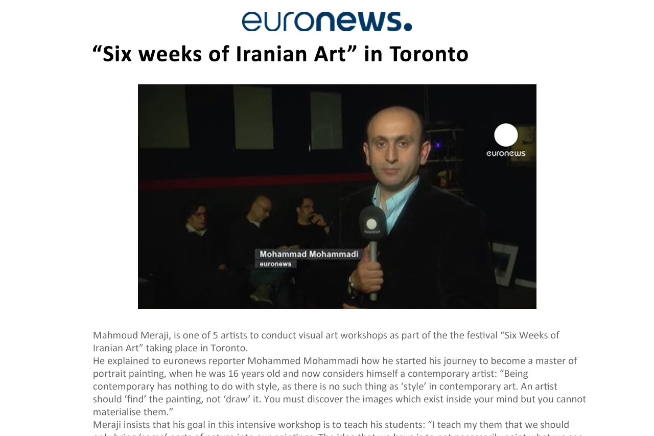 “Six weeks of Iranian Art” in Toronto