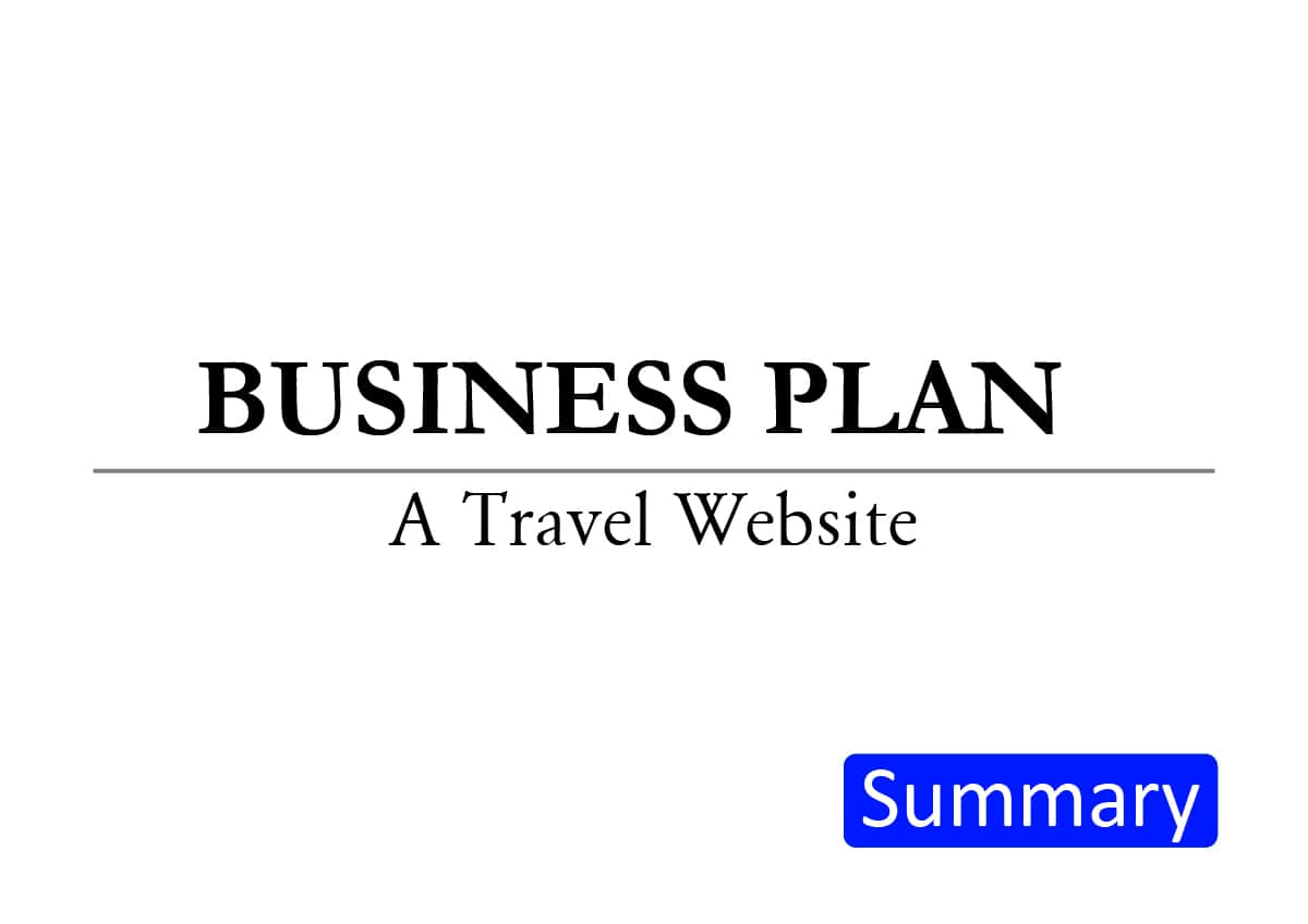 Business Plan: A Travel Website