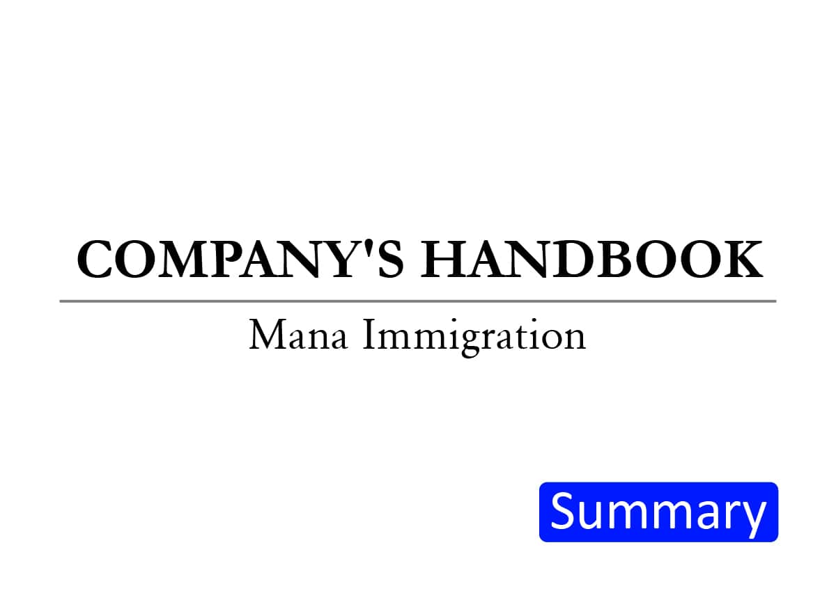 Company Handbook: Mana Immigration