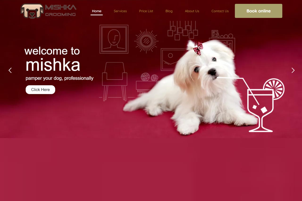 Web design: Mishka Grooming