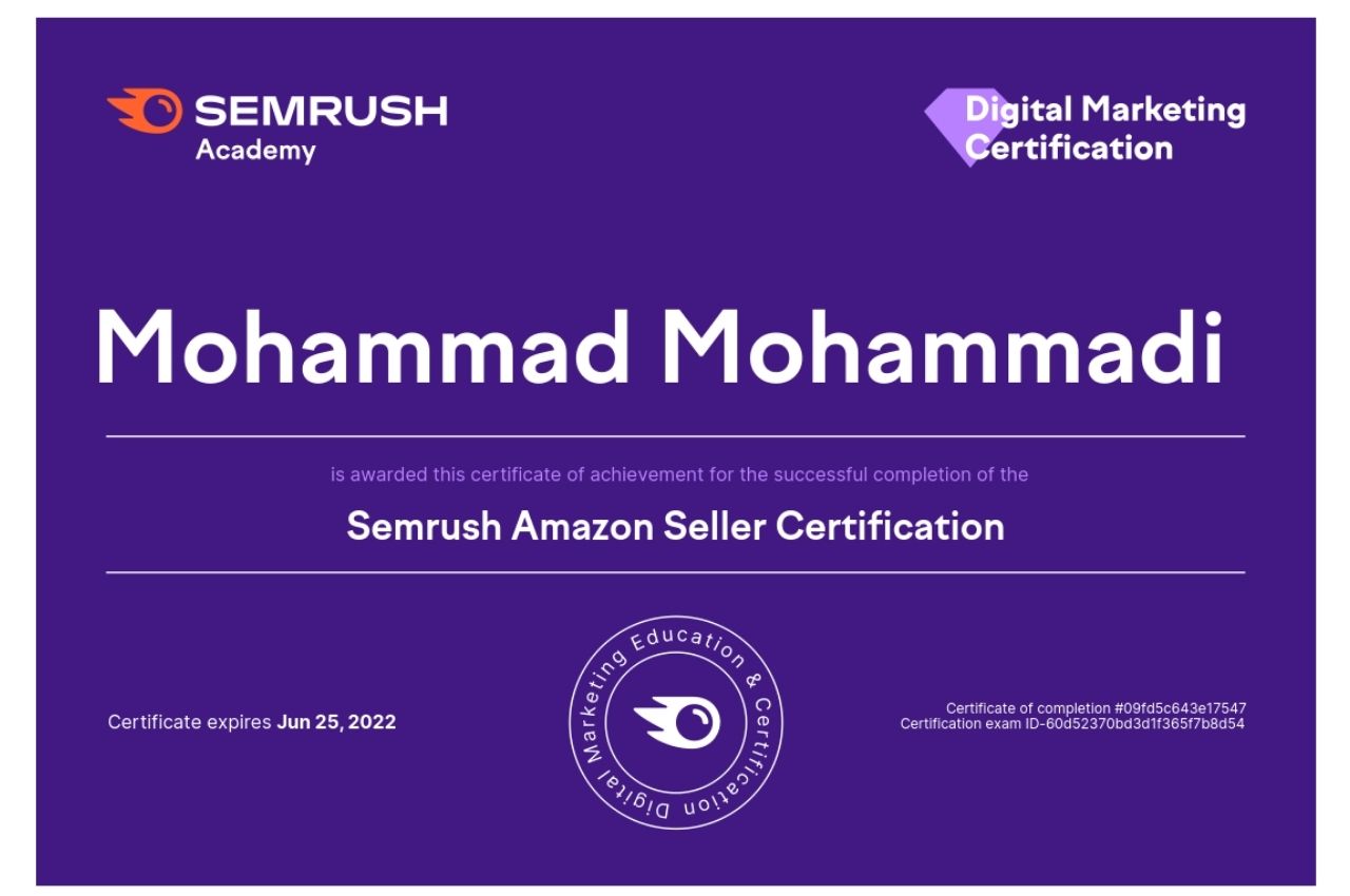 Semrush Amazon Seller Certification